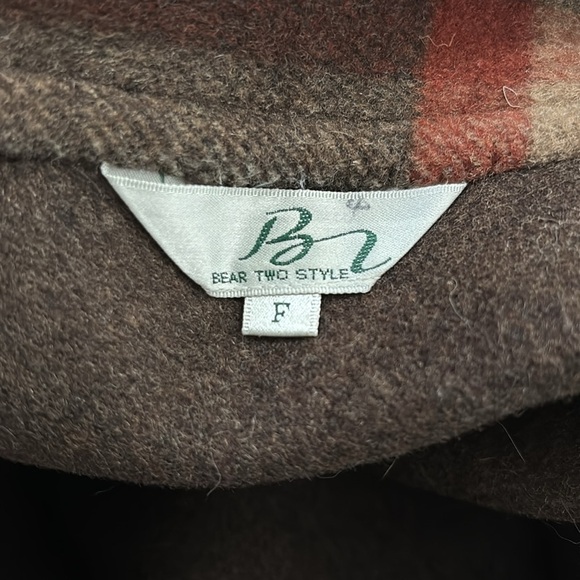 BEAR TWO STYLE Vintage Brown Plaid Skirt Size 4 - Picture 6 of 7